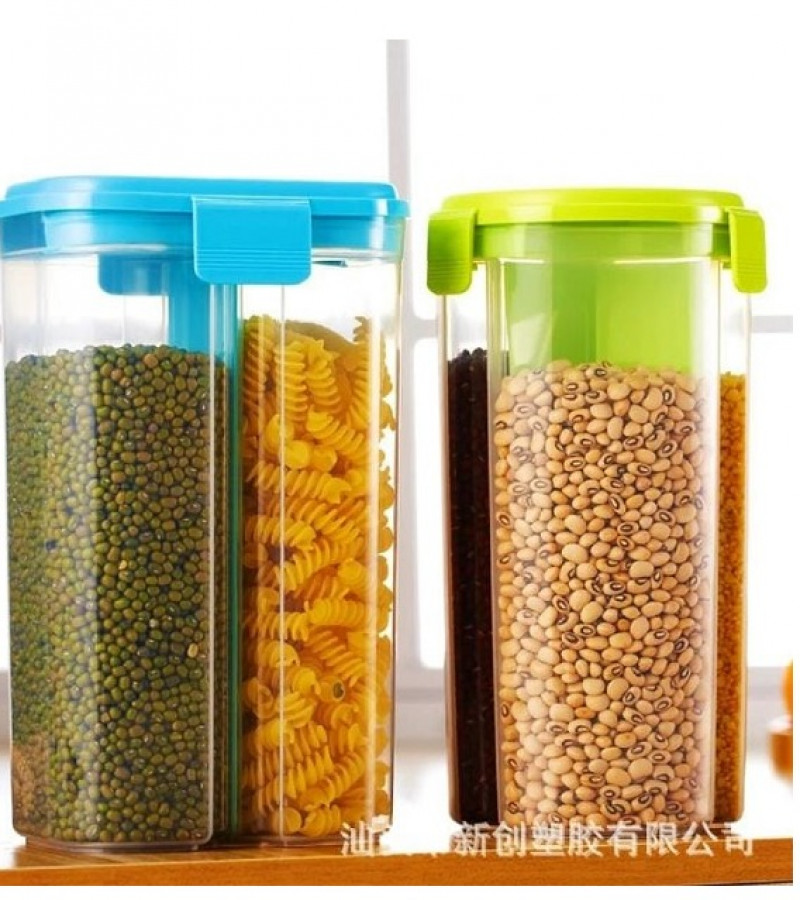 2 Portions Airtight Food Storage Container Jar
