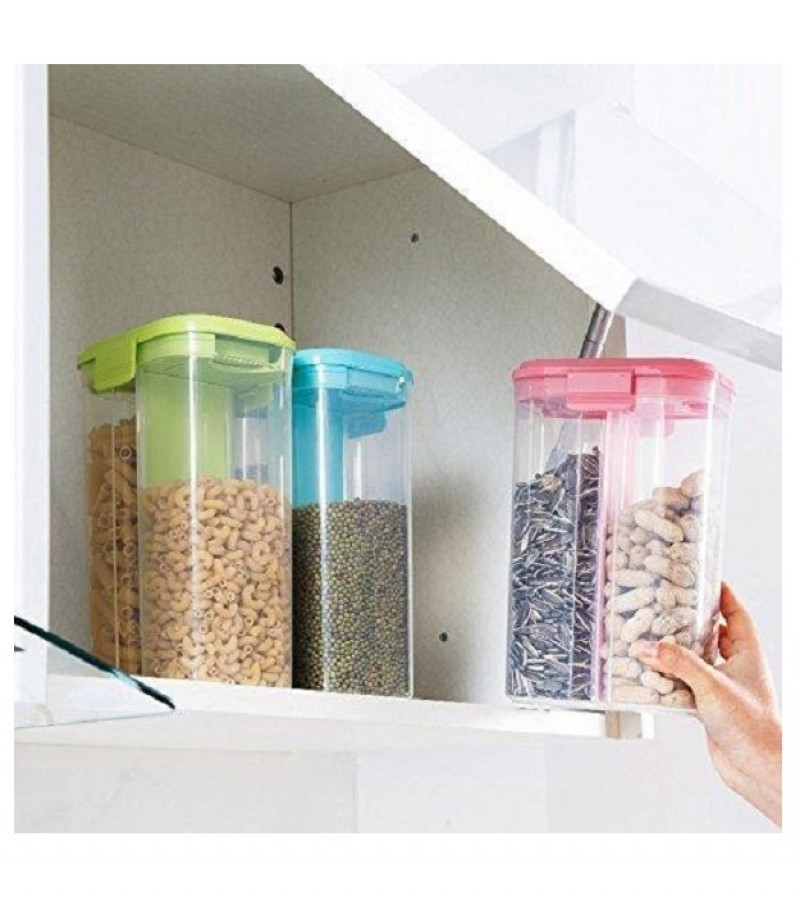 2 Portions Airtight Food Storage Container Jar