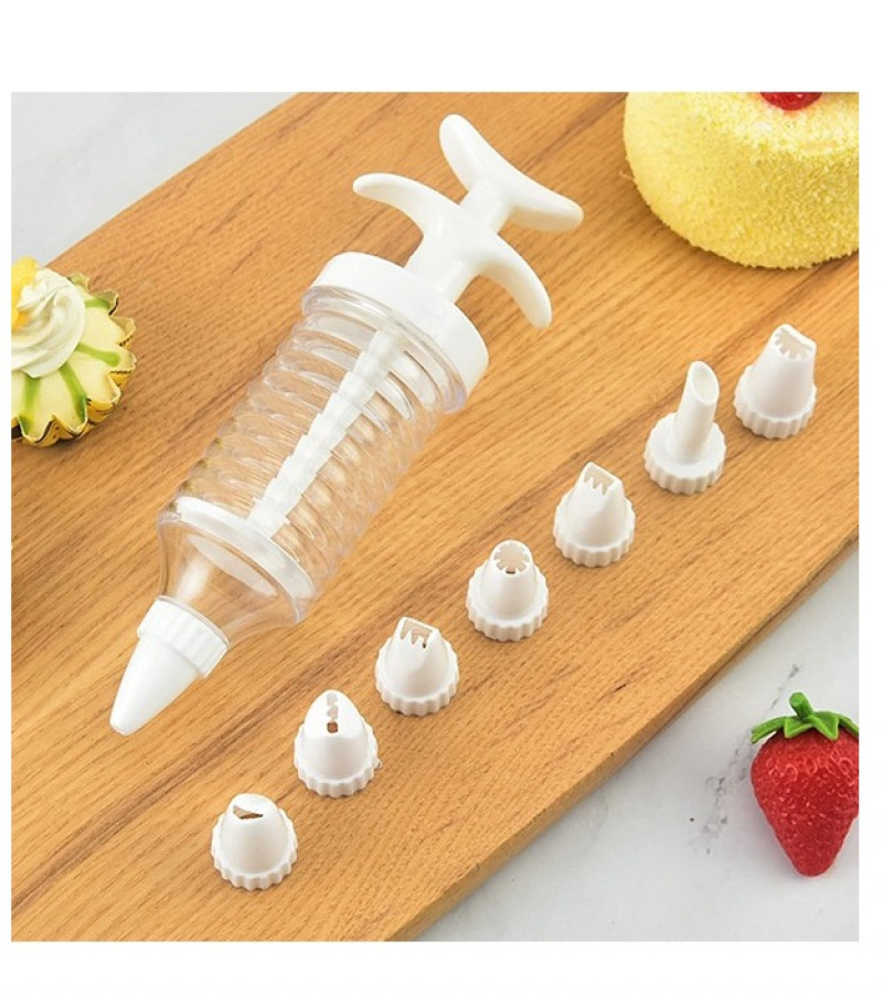 8pcs Plastic Baking Piping Nozzle Dispenser Icing Pastry Decoration Tool