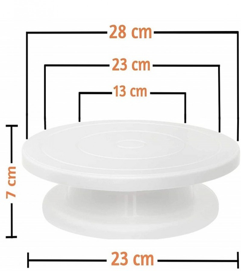Cake Table 360° Rotating 28 cm Plastic