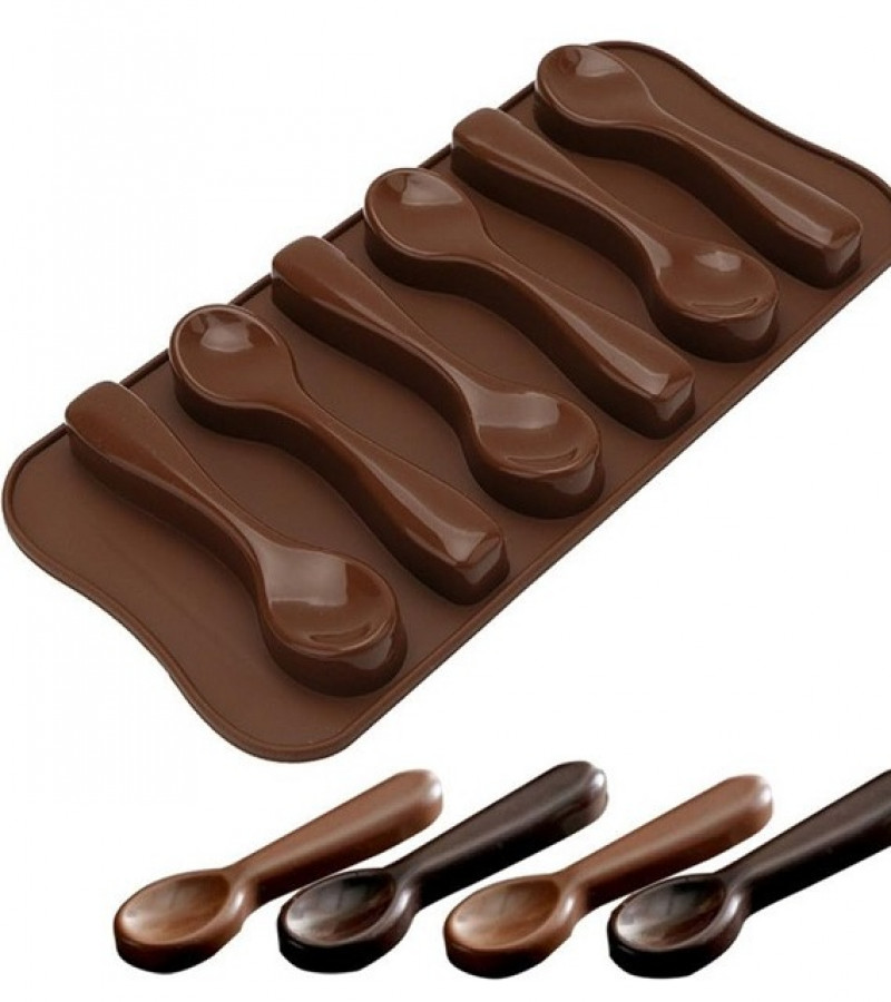 Chocolate Mold 6 Cavity Scoop Shaped Creative Jelly Mold