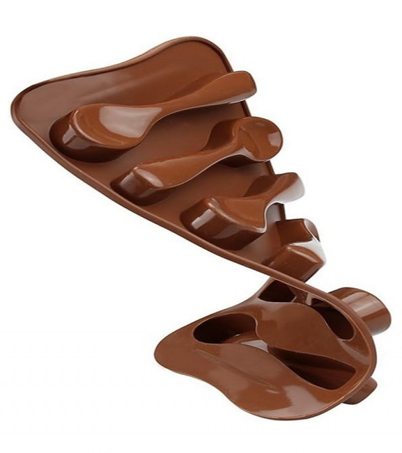 Chocolate Mold 6 Cavity Scoop Shaped Creative Jelly Mold
