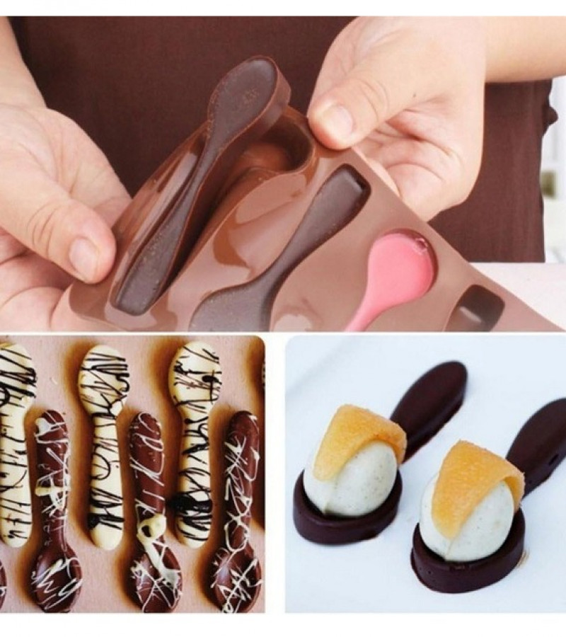Chocolate Mold 6 Cavity Scoop Shaped Creative Jelly Mold