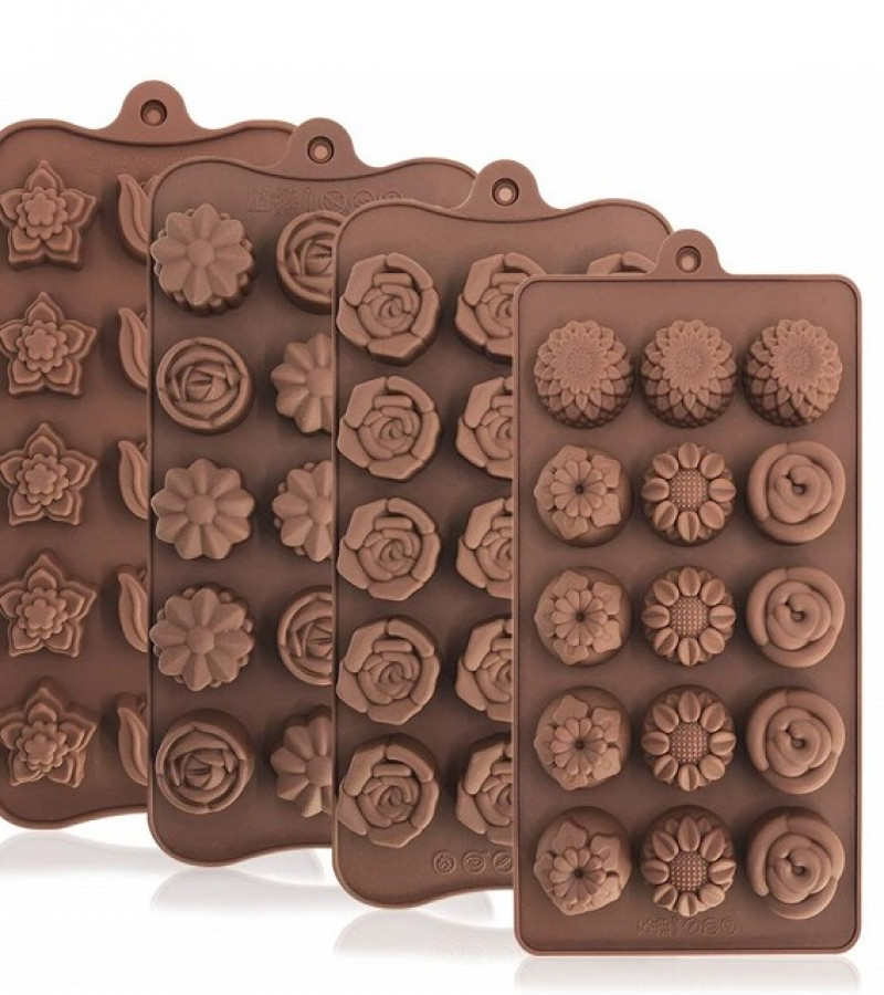 Flower Shape Silicone Molds Chocolate Candy Mold