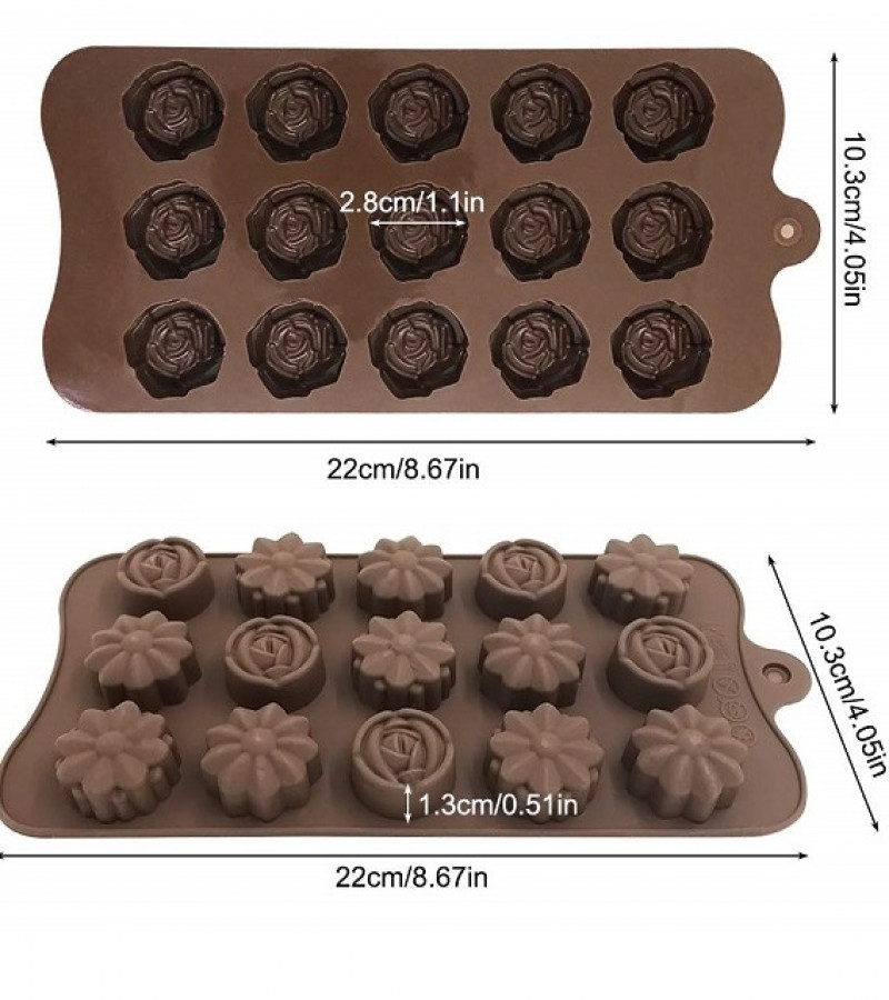 Flower Shape Silicone Molds Chocolate Candy Mold