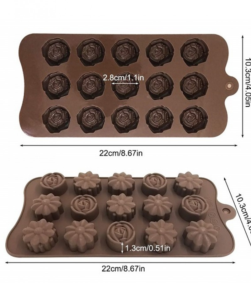 Flower Shape Silicone Molds Chocolate Candy Mold