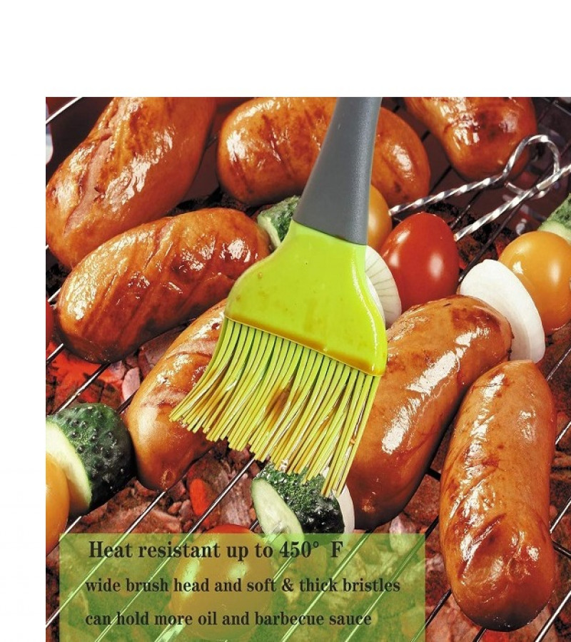 Green Silicone Spatula and Pastry Brush Set