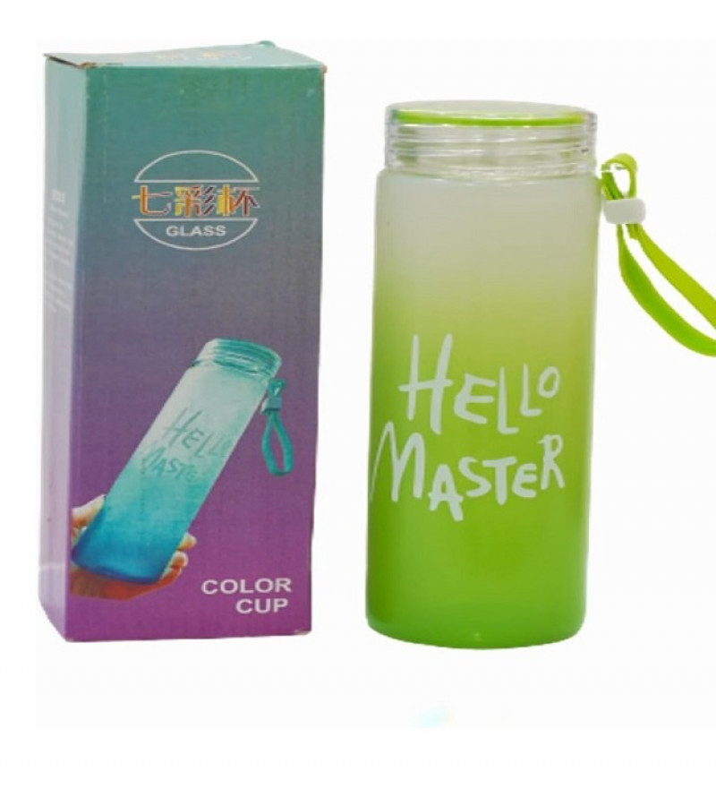 Hello Master Glass Water Bottle 480ml