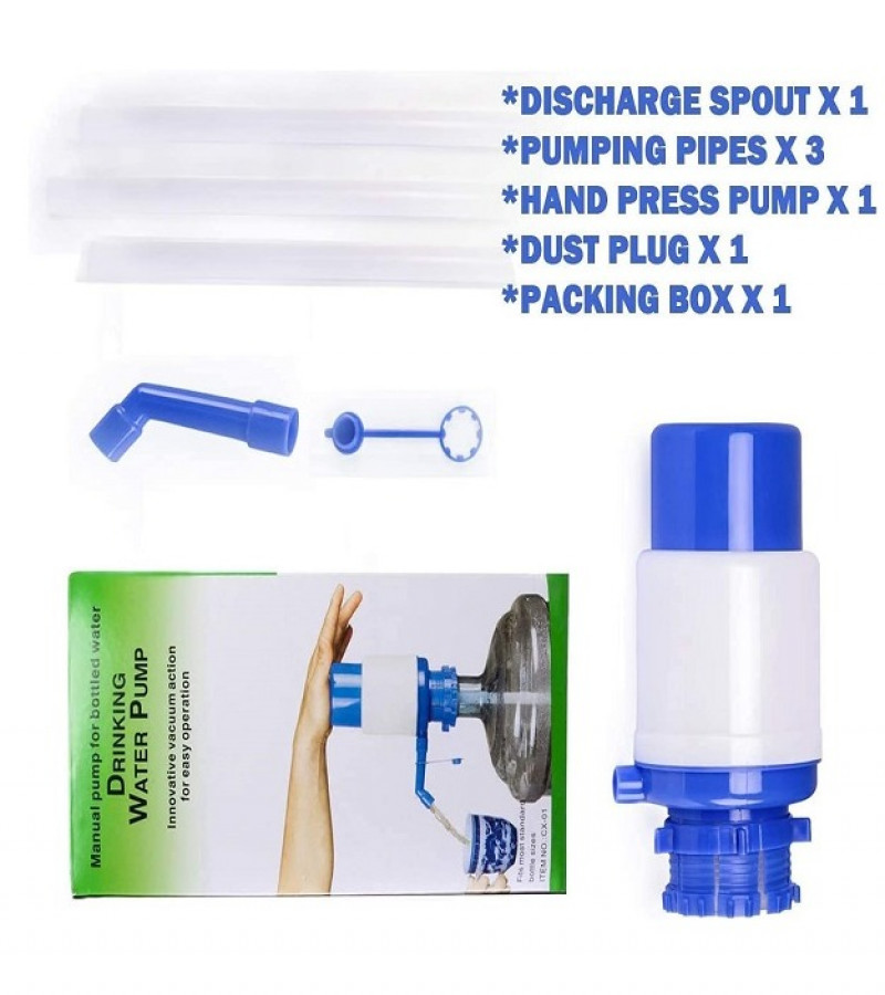 Large Manual Hand Pressure Drinking Water Pump Portable Universal 2-5 Gallon
