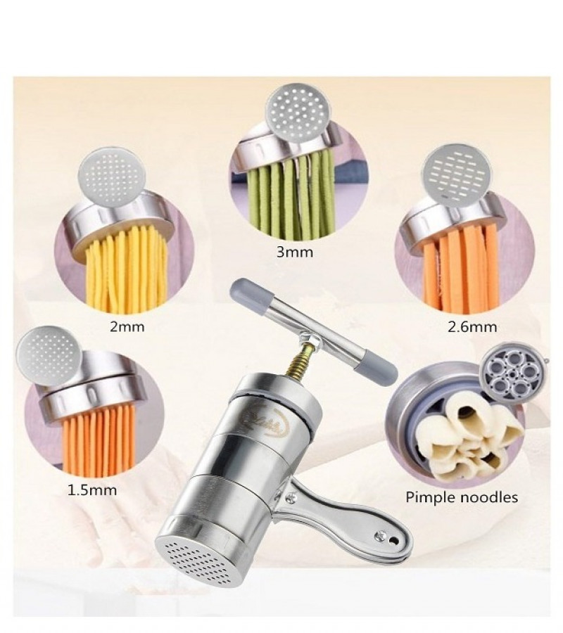 Noodle Maker Manual Press Machine Pasta Spaghetti Stainless Steel