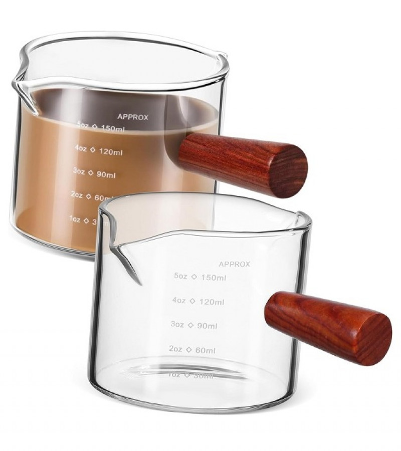 Shrink Coffee Cup Milk Glass Espresso Shot Cup Dispenser Syrup Pitcher Glass