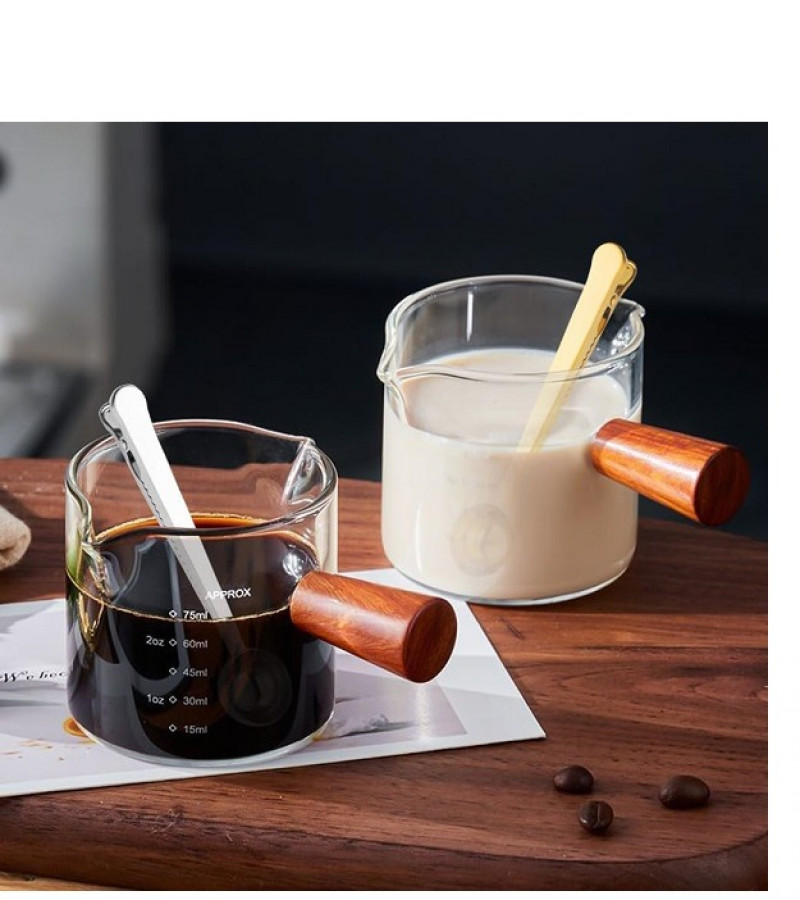 Shrink Coffee Cup Milk Glass Espresso Shot Cup Dispenser Syrup Pitcher Glass