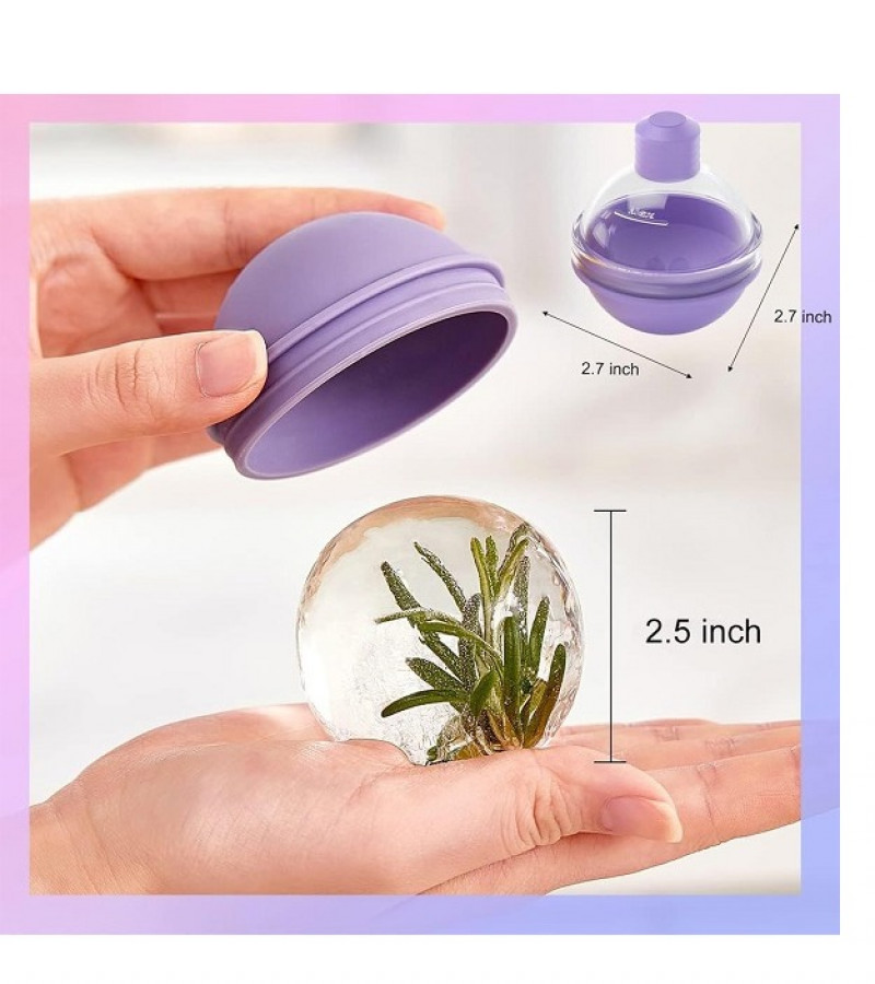 Silicone Ice Sphere Molds Stackable 2.5-Inch Ice Ball Maker