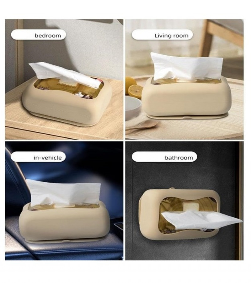 Silicone Suction Cup Rectangle Tissue Box