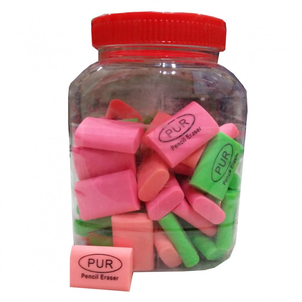 Pur Soft Eraser Box For Kids - 50 Pieces