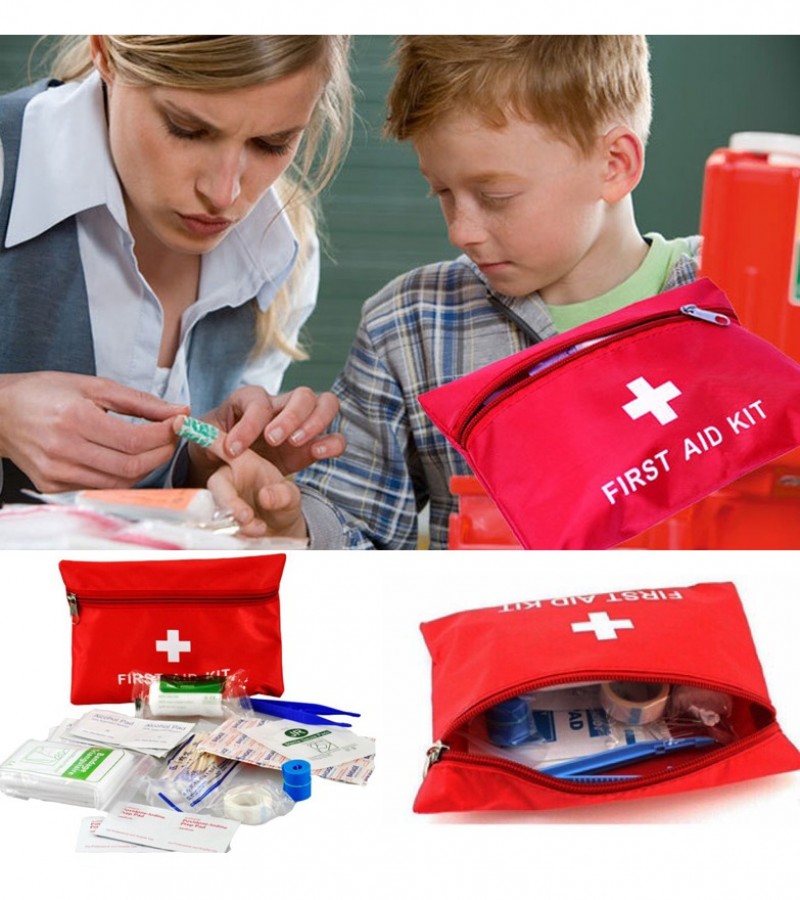 13Pcs First Aid Kit Mini Set Pouch Waterproof Bag for Home Office Travel and Outdoor