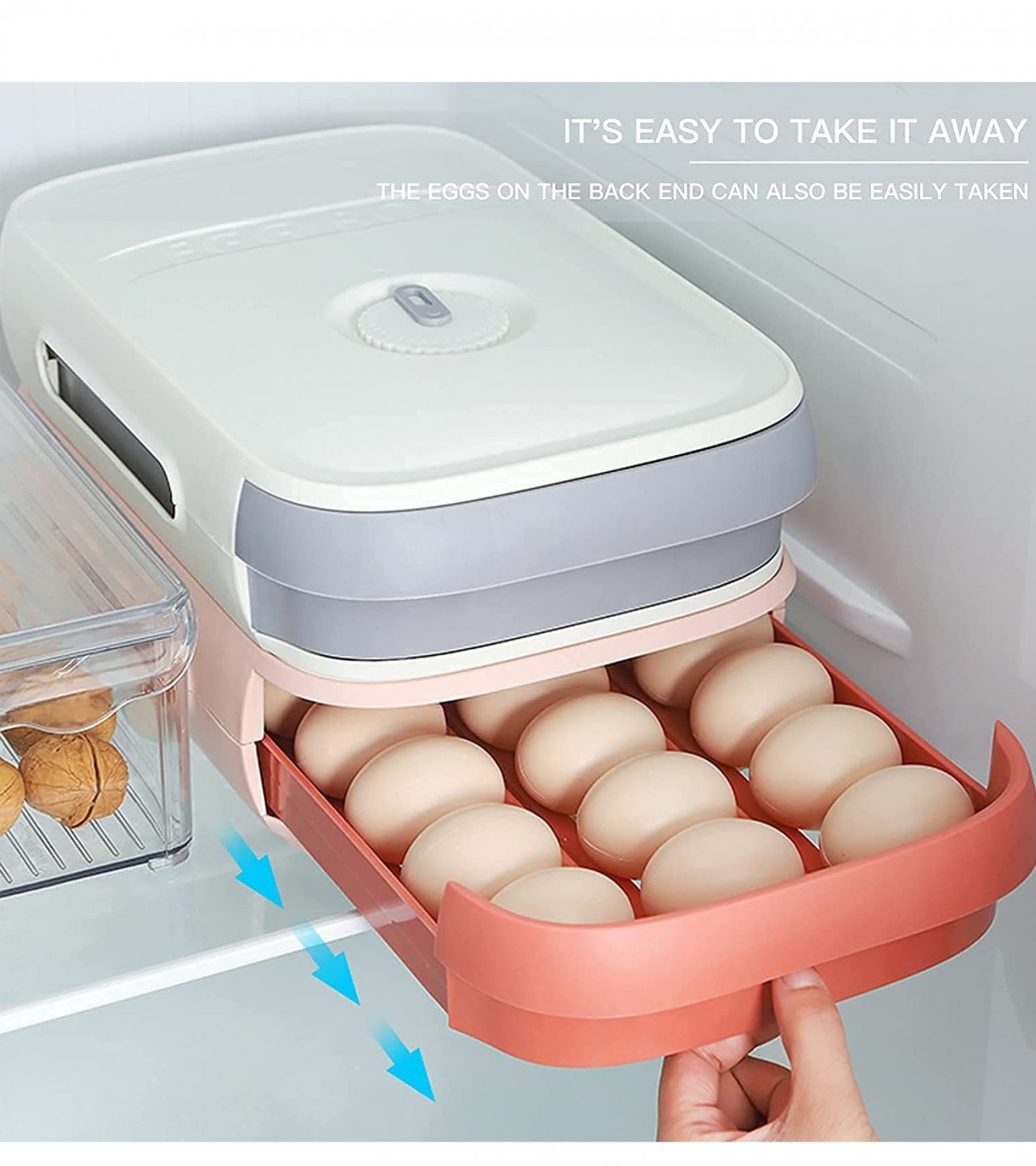 18 Grid 1 Layer containers Vacuum Drawer Type Organizer Storage Egg Tray Refrigerator Good Quality