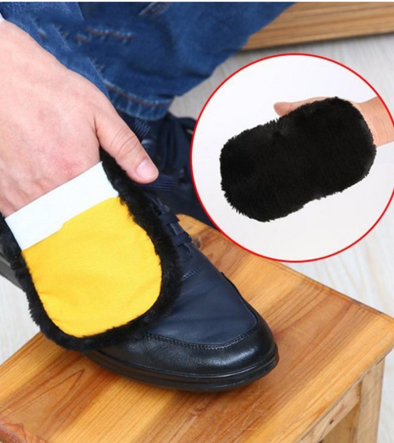 1Pcs Cleaning Cloth Plush Shoeshine Wool Gloves \for Leather Bag Shoes Car and kitchen