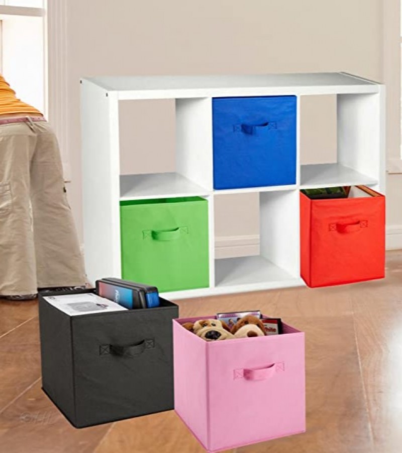 1Pcs Foldable Storage Basket Organizer Container with Handles Storage Box For Use Kids Toy Clothes