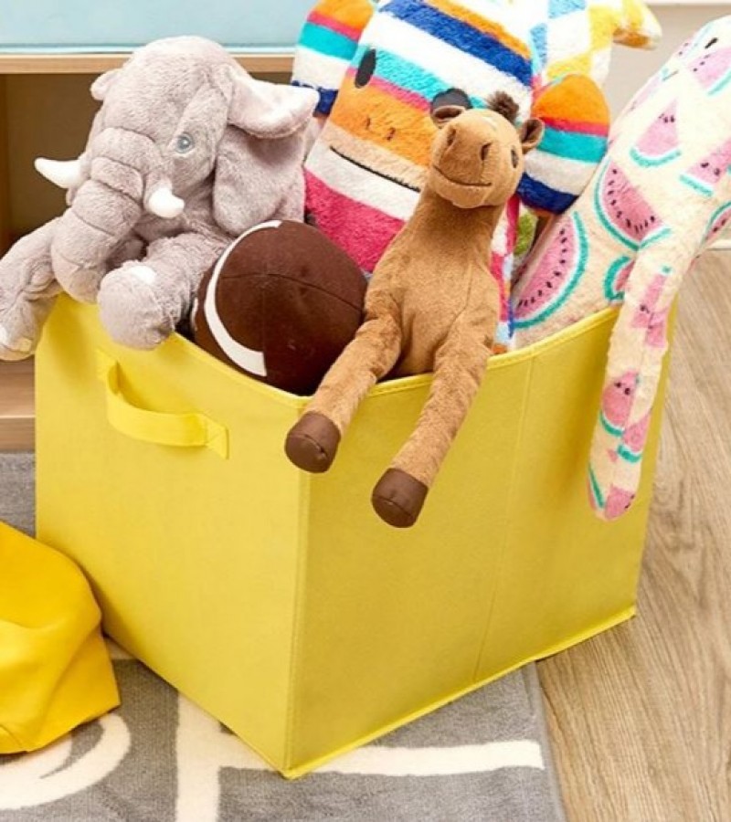 1Pcs Foldable Storage Basket Organizer Container with Handles Storage Box For Use Kids Toy Clothes
