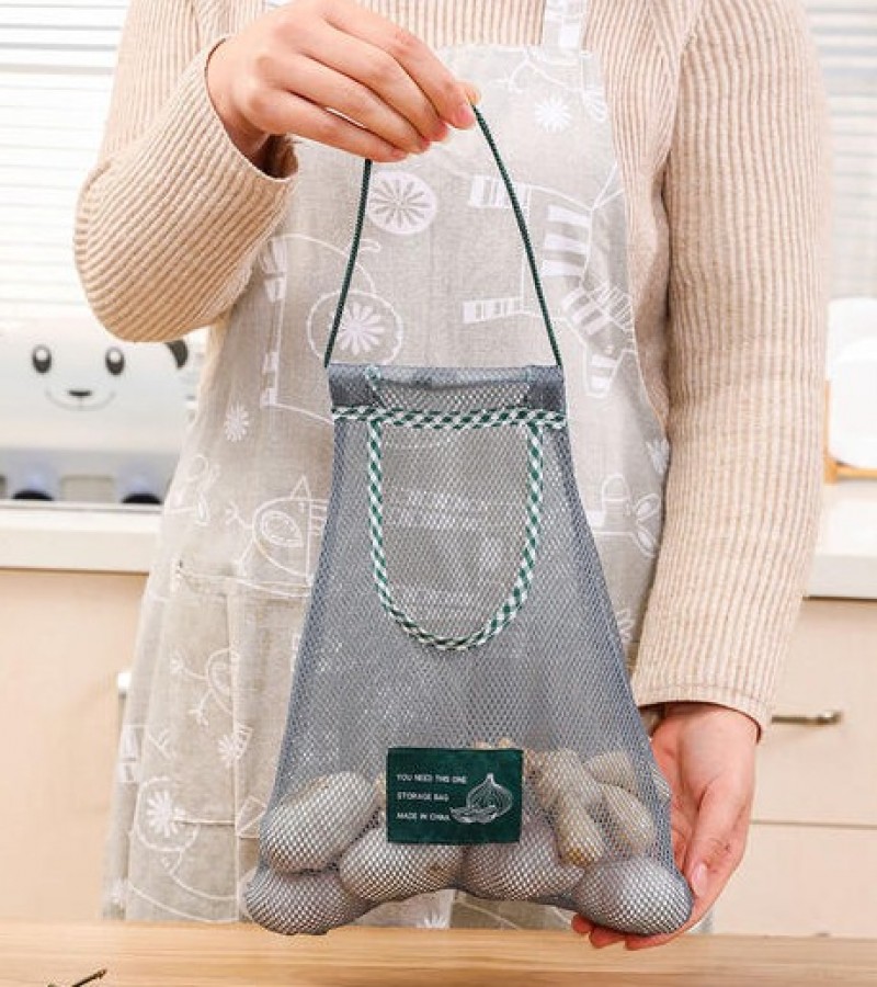 1Pcs Reusable Shopping Bag Grocery Vegetable Hanging Bag Home Kitchen Storage Organizer - Multi