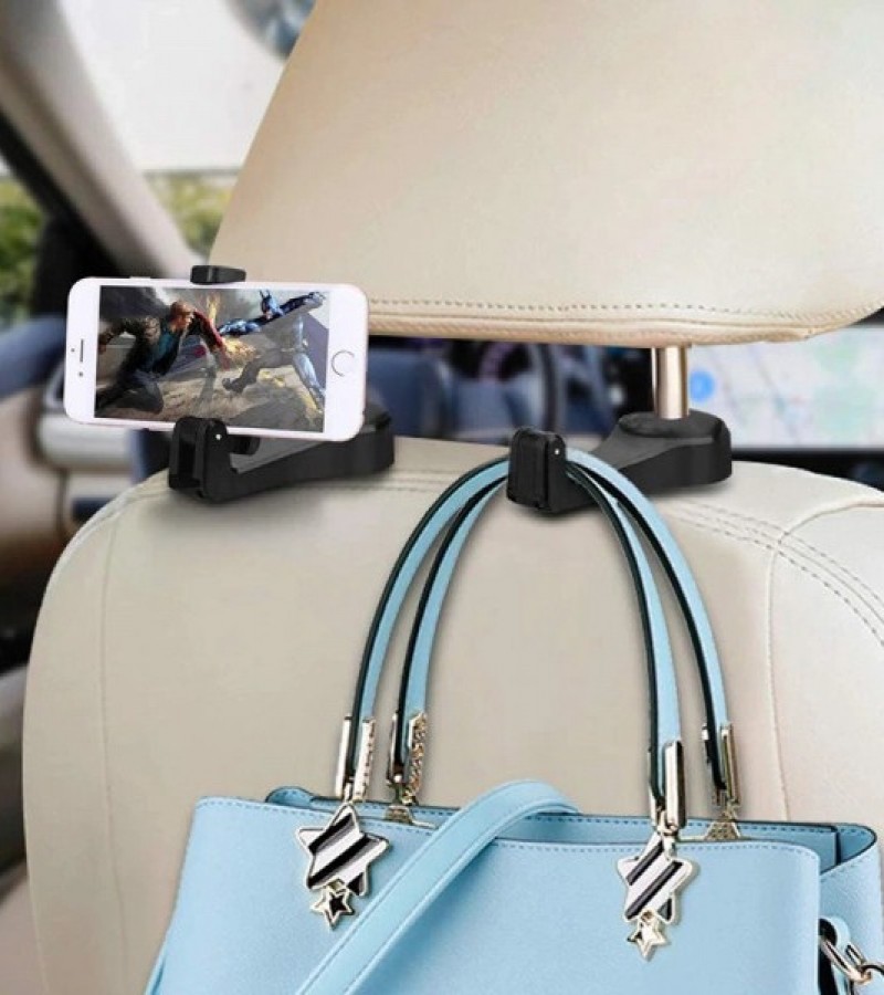 1Pcs Universal Vehicle Car Headrest Hooks Car Back Seat Hooks with Phone Holder