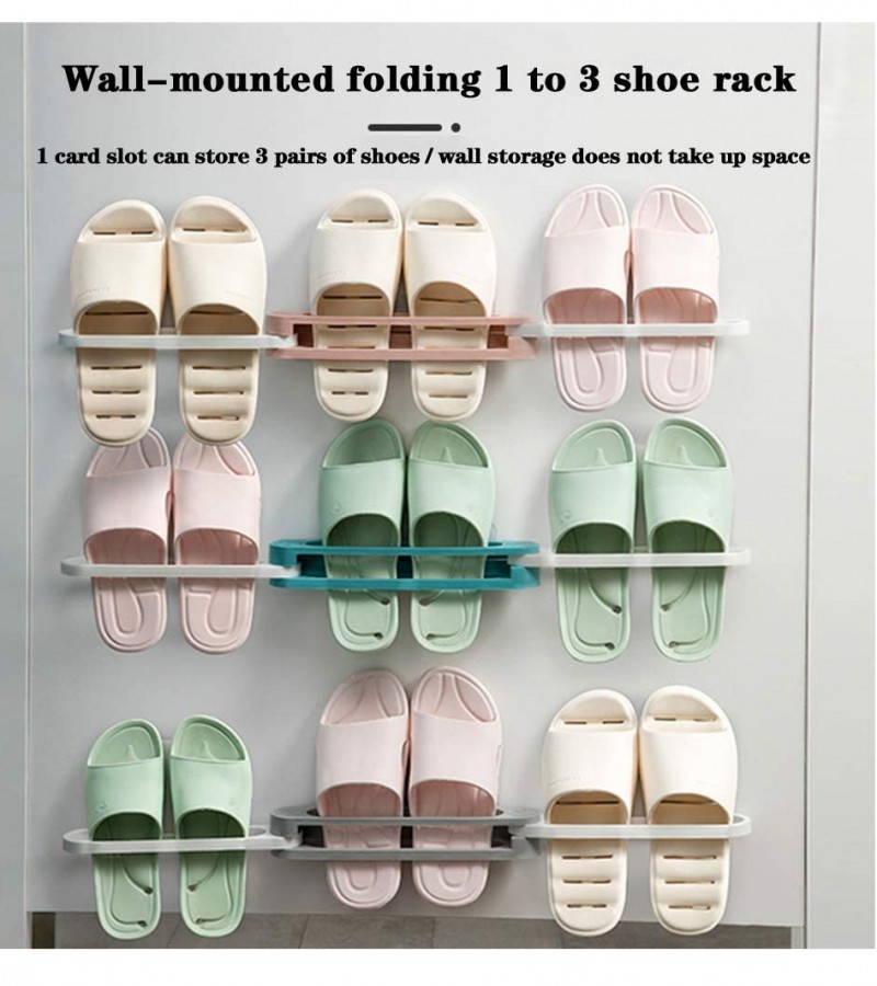1Pcs Wall rack for slippers Adjustable Space Saving Shoe Cabinet Support Bracket - Multi