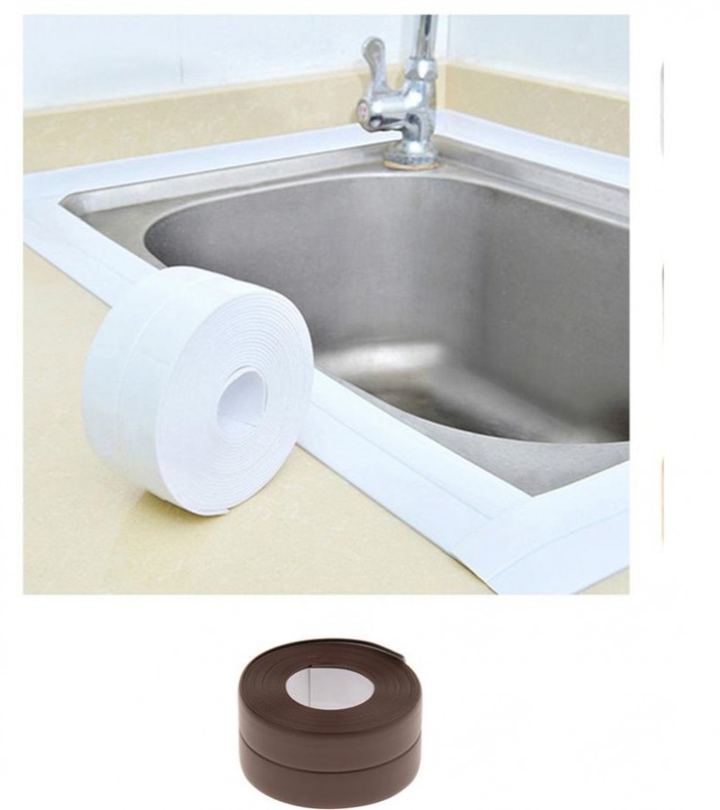 3.2mx38mm Self adhesive Waterproof Sink Bath Sealing Corner Strip Tape PVC for Bathroom Kitchen