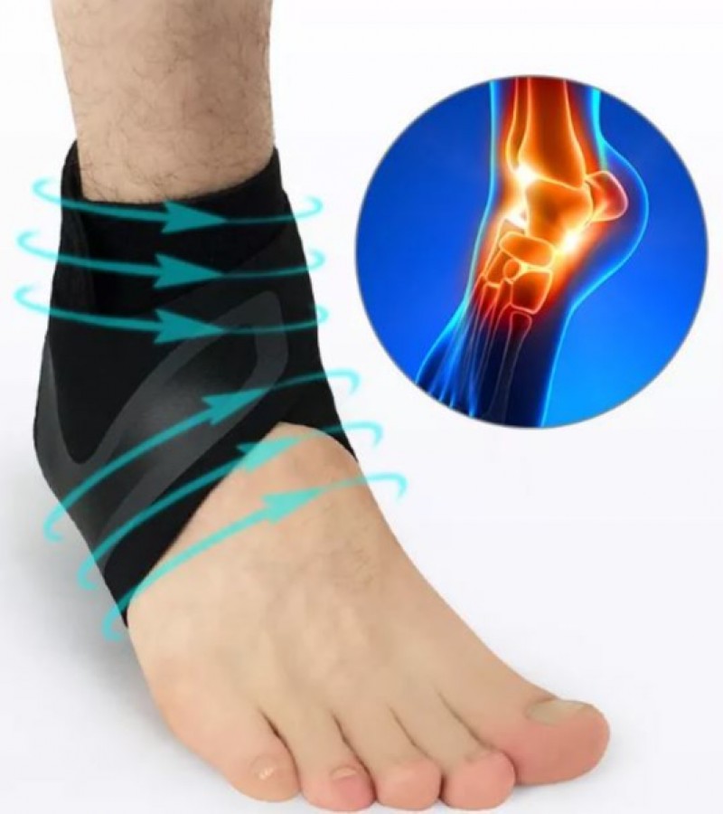 Adjustable Foot Ankle Support Belt Foot Injury Pain Wrap Strap Safety Protector Foot - Large