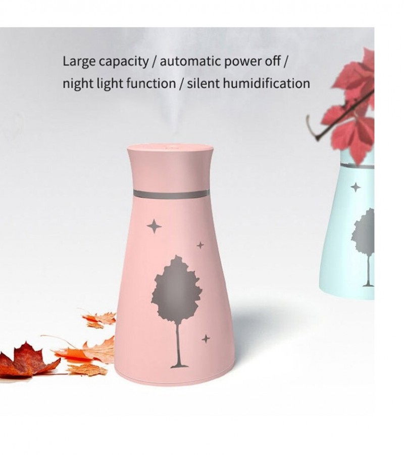 Air Humidifier Maple Leaf Oil Diffuser For Home Car With Led Night - Multi