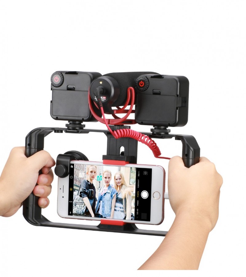 Anti-shake handle for Mobile rig supports video recording vlogging Mobile Holder