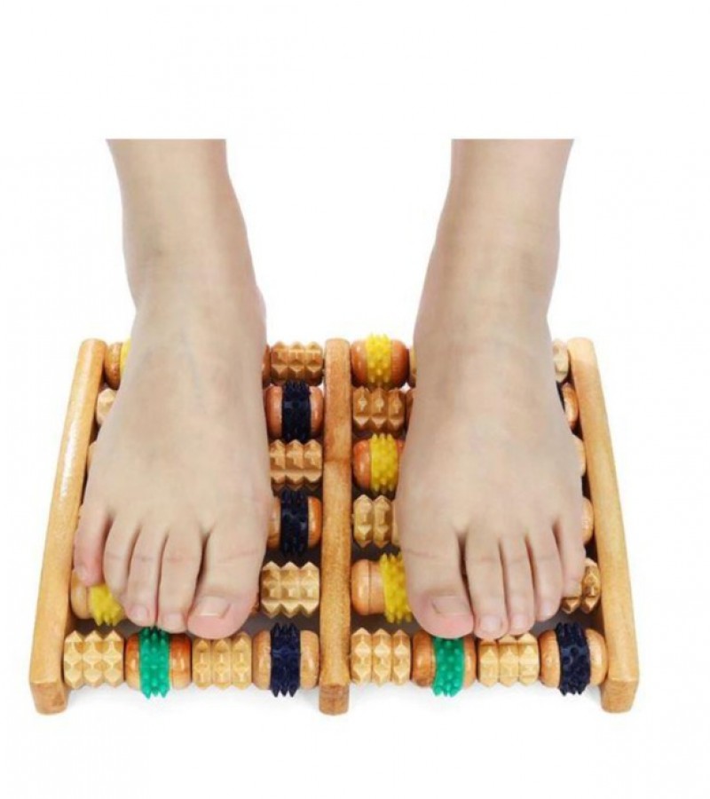 Colorful Massage Roller Stress Relief Wooden 6 Roller Foot Massager