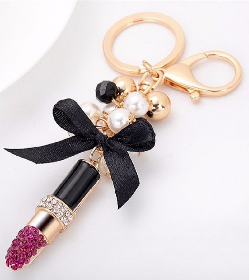Creative Lipstick Key Chain Fashion Keychains Car Key Rings Accessories For Women Bag Charm Keychain
