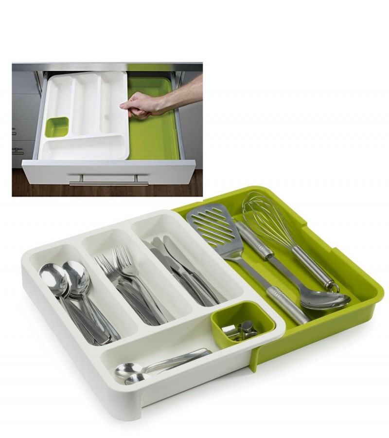 Expandable Cutlery Tray - Kitchen Drawer Items Organizer