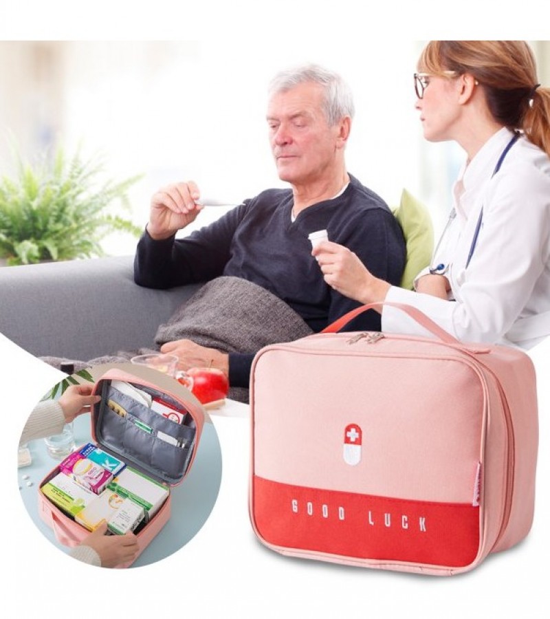 Household Portable Waterproof Outdoor Travel Medical Multi-Pocket Medicine First Aid Kit Storage Bag