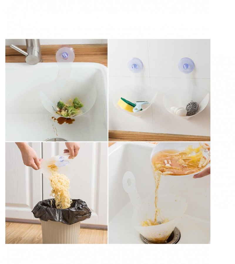 Kitchen Filter Self-standing Foldable Sink Stopper Anti-Blocking Device