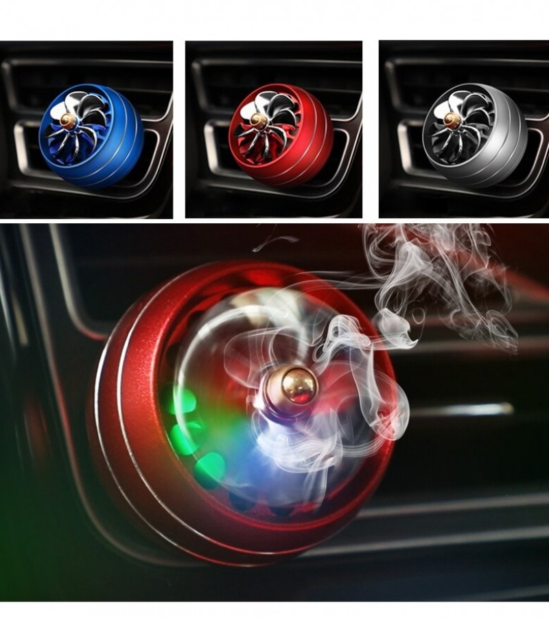 Led Light Car Air Conditioner Outlet Vent Fragrance Fan Style Spray Interior Decoration - 1Pcs