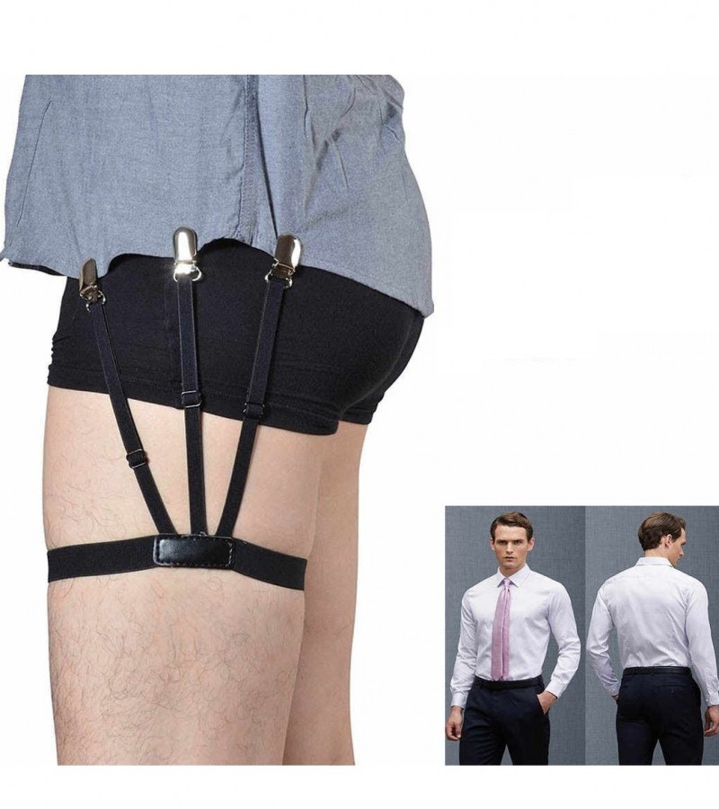 Mens Braces Shirt Garters Gentleman Leg Thigh Elastic Garter Belt