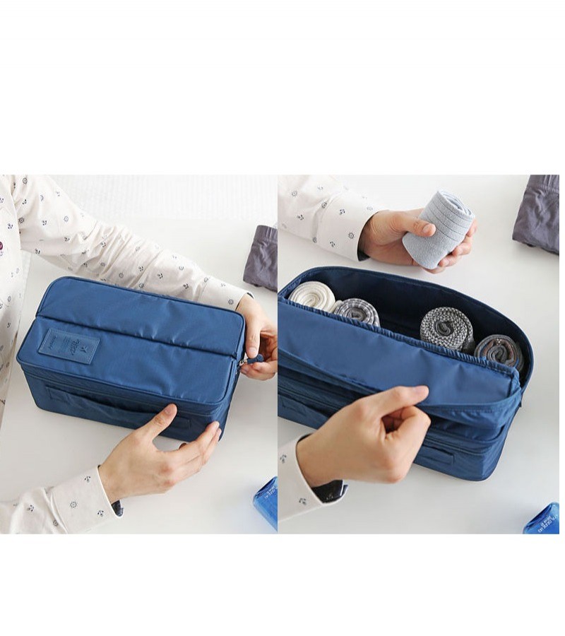 Multi-Functional Portable Waterproof Monopoly Travel Accessories Divided Double Open Bag Organizer