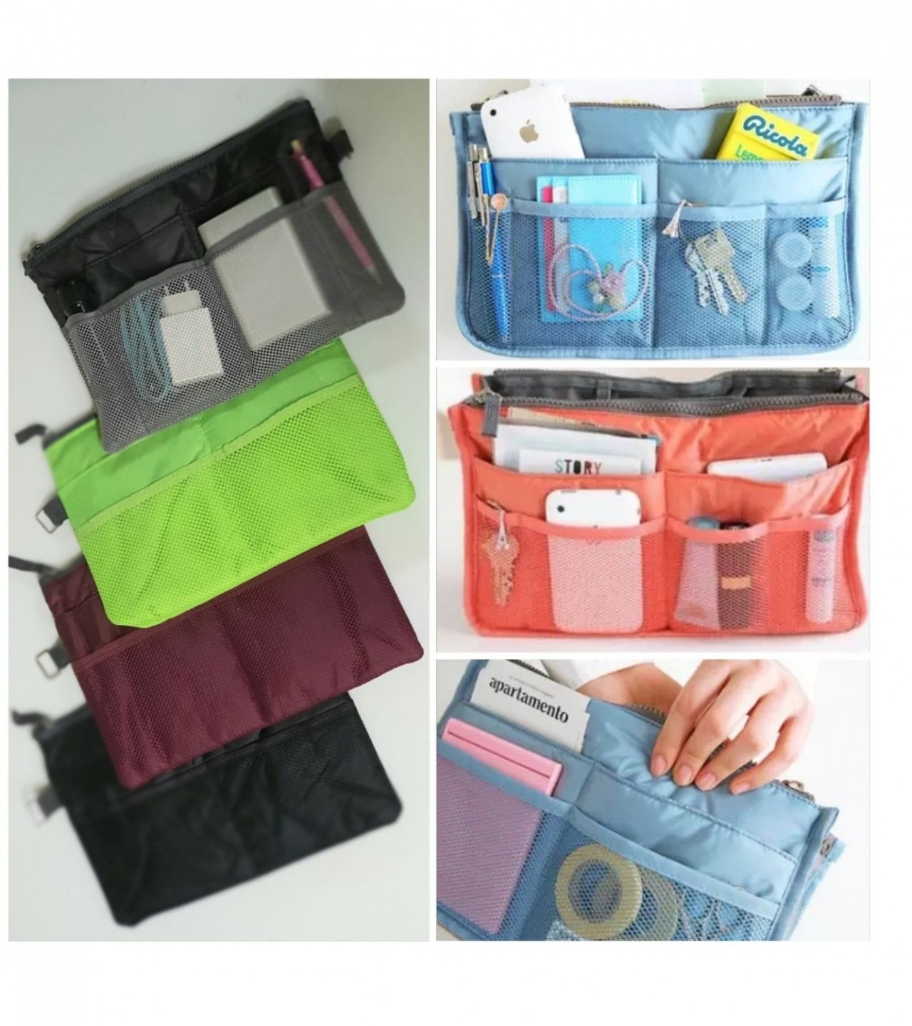 Multifunctional 12 Pockets Make Up Organizer Travel Casual Cosmetic Travel Bag Women and Men