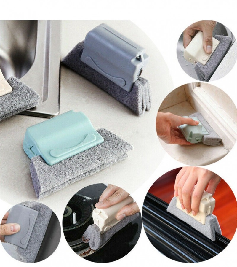 Multipurpose Window Rust Cleaner Toilet Seat Corner Cleaner Cleaning Sponge Brush Tool - Multi