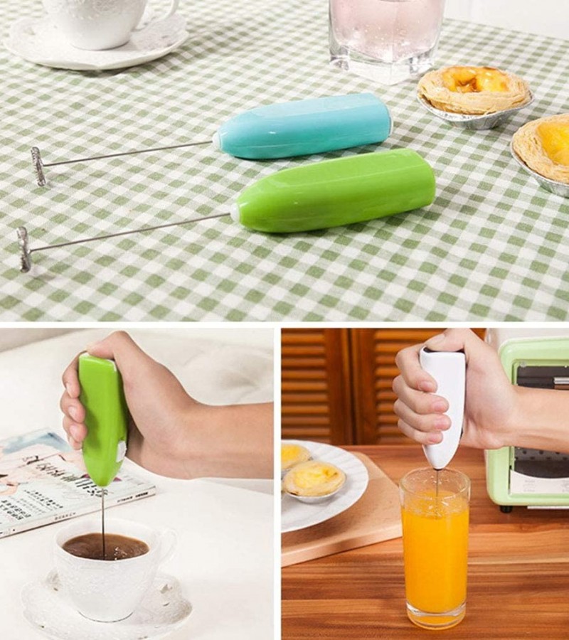 Plastic Mini Small Hand Electric Egg Blender Beater Baking Cream Coffee Kitchen Tool - Multi