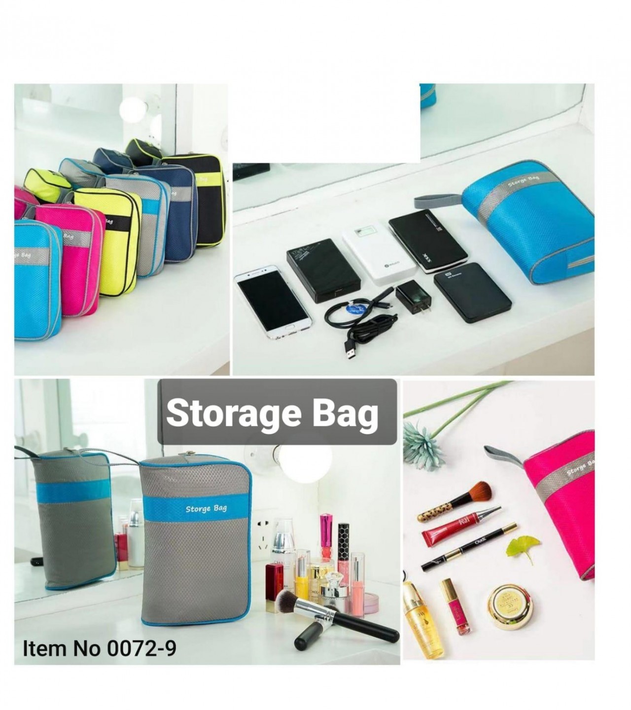 Portable Cute Makeup Bag Cosmetics Storage Pouch Bath Wash Travel Handbag