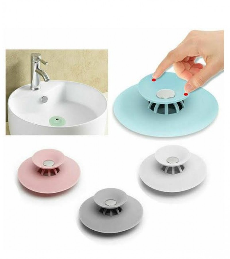 Silicone Bathroom Anti-blocking Sink Drain Filter Plug - Multi