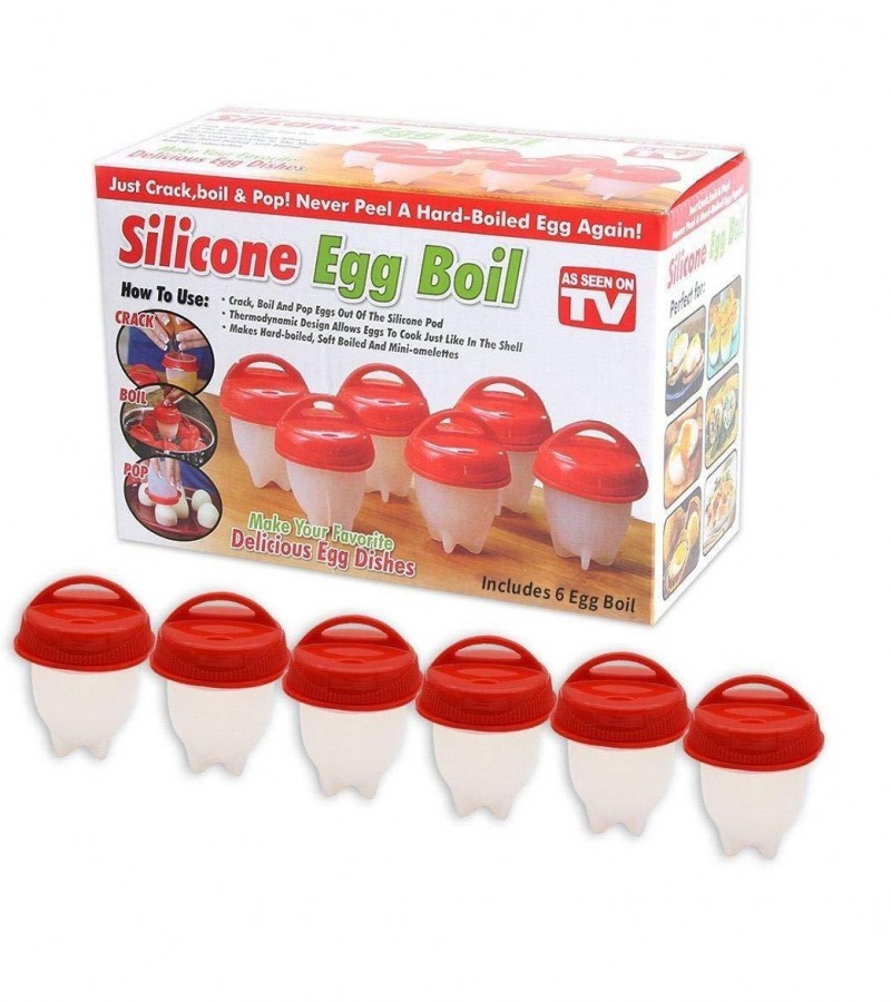 Silicone Egg Boiler Poacher Cups (Pack of 6) Food Graded