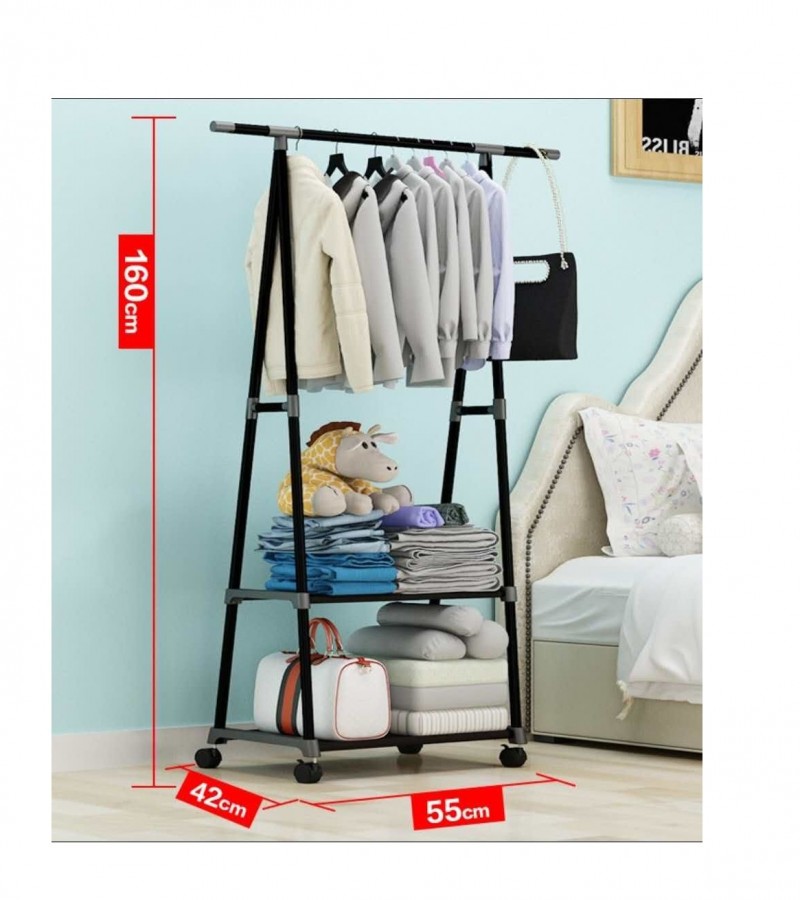 Triangle Stand Cloth Rack With Out Wheels