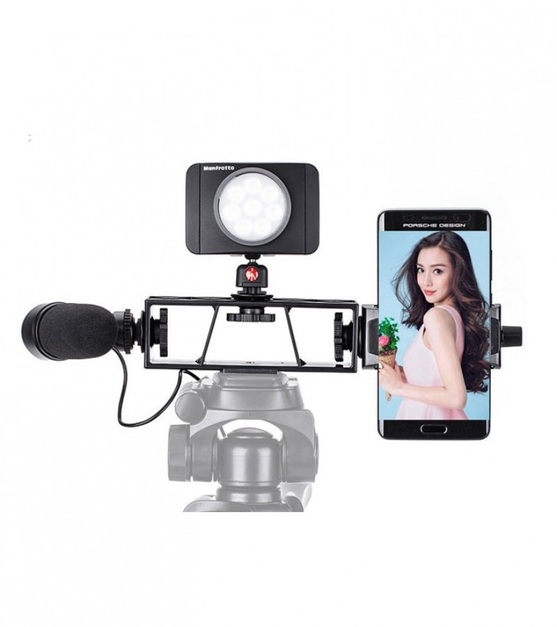 Yunteng Triple Side Clamp For Mobile Video Graphy - Black