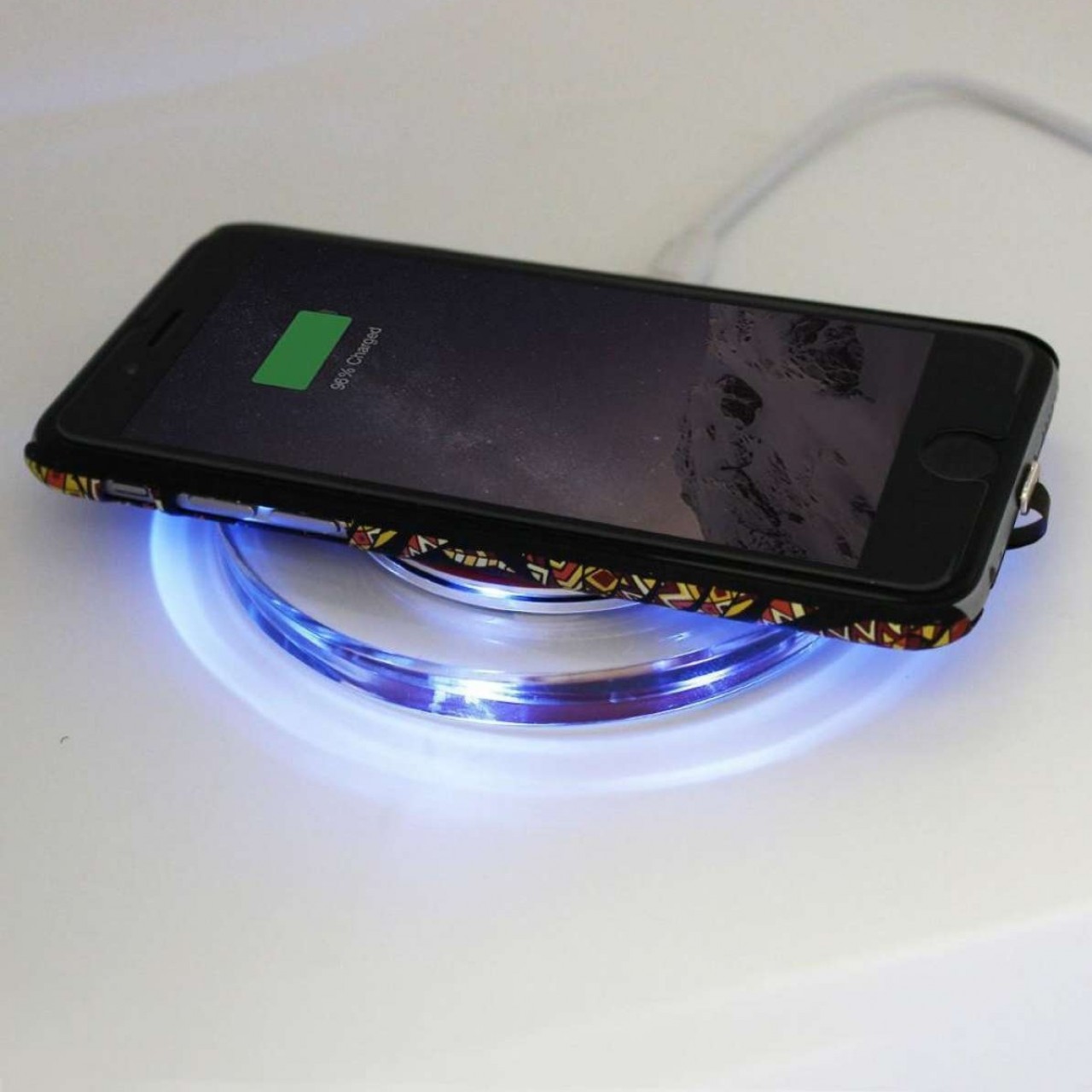 Qi Wireless Charging Pad - LED Light - Easy to Carry