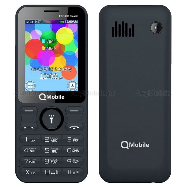 QMobile Eco 200 - Dual Sim Camera - LED Torch - Feature Phone
