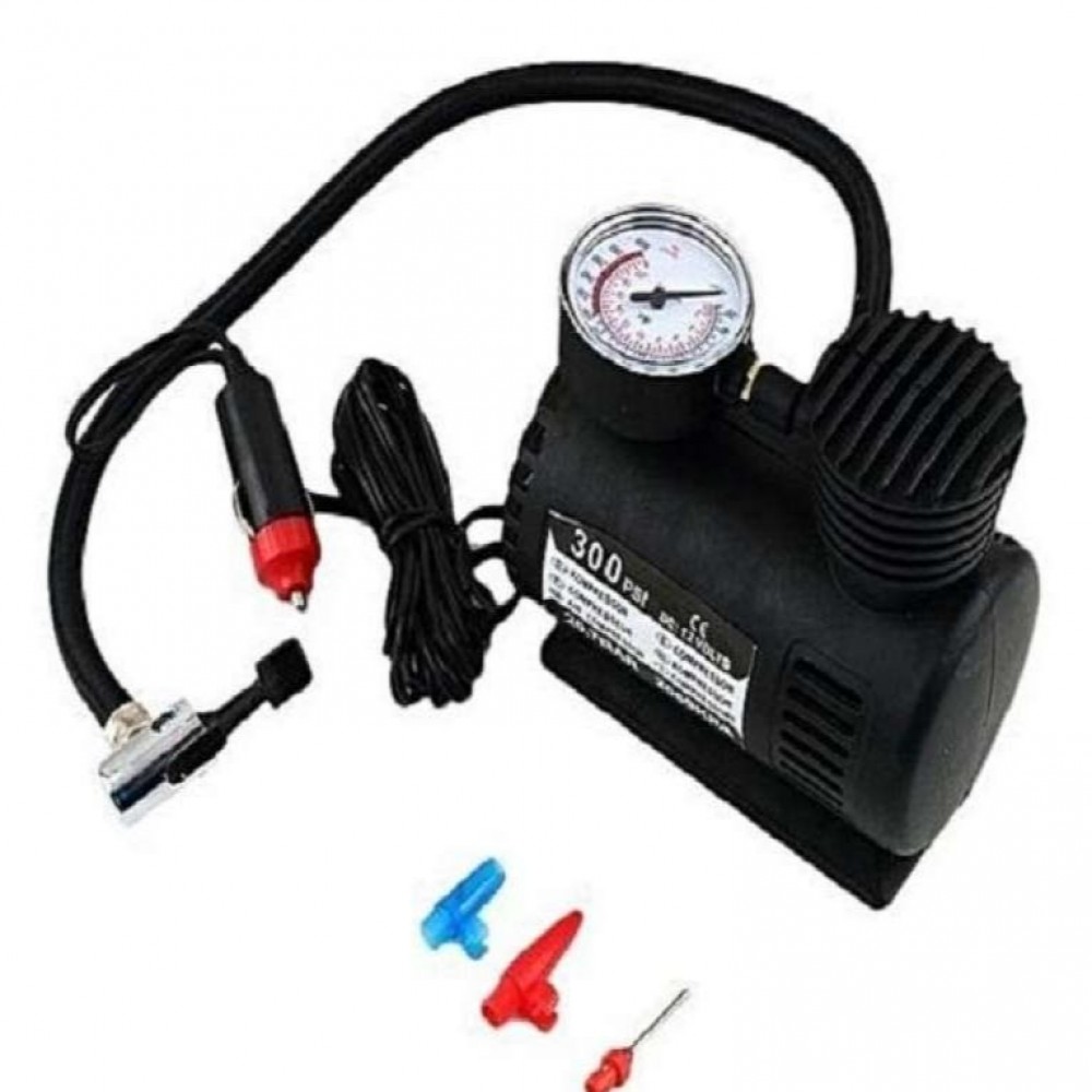 12 Volt Car Tire Air Pump Compressor Inflator - 300 Psi